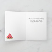 Grappige Watermeloen Moederdag Kaart (Binnen)