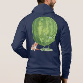 Grappige Watermeloen Pooping Cartoon Hoodie (Achterkant)