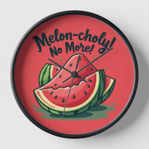 Grappige Watermeloen Pun "Melon-choly No More"