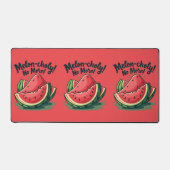 Grappige Watermeloen Pun "Melon-choly No More" Bureaumat (Voorkant)