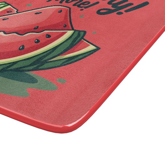 Grappige Watermeloen Pun "Melon-choly No More" Snijplank (Hoek)