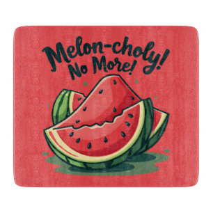 Grappige Watermeloen Punt "Melon-cholie Voorbij" Snijplank