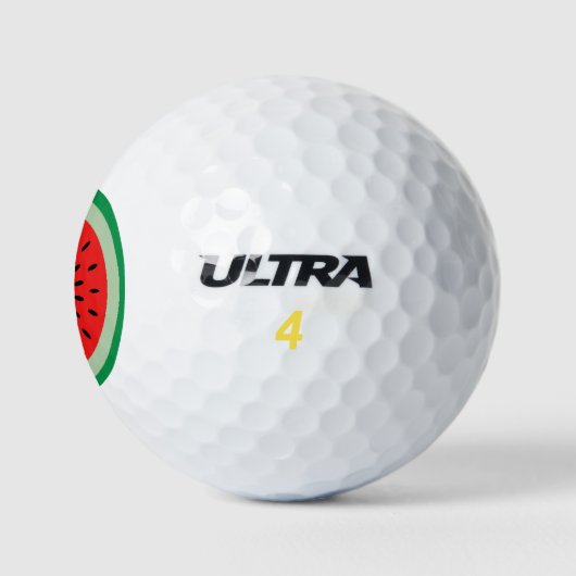 Grappige Watermeloen Ronde Slice Golfballen (Logo)