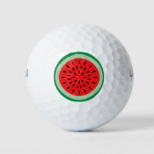 Grappige Watermeloen Ronde Slice Golfballen (Voorkant)