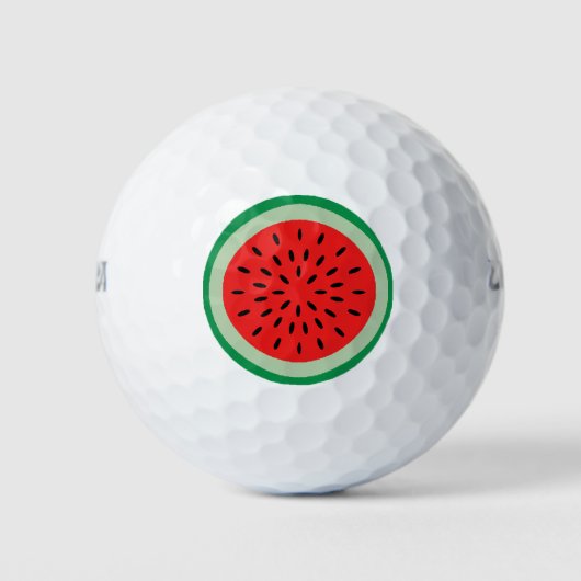 Grappige Watermeloen Ronde Slice Golfballen (Voorkant)