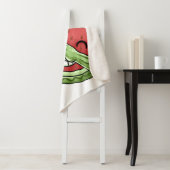 grappige watermeloen sherpa deken (In situ)