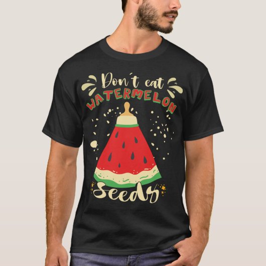Grappige Watermeloenzaden T-shirt (Voorkant)