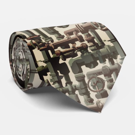 Grappige Waterpipes Patroon stropdas (Opgerold)