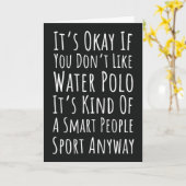 Grappige Waterpolo Kaarten Sport Speler Antiek (Gele Bloem)