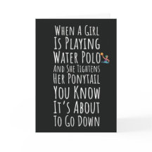 Grappige Waterpolo Kaarten Sport Speler Voor Haar