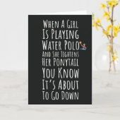 Grappige Waterpolo Kaarten Sport Speler Voor Haar (Gele Bloem)