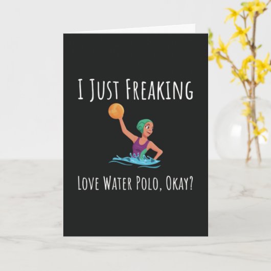 Grappige waterpolo Kaarten voor haar tiener meisje (Gele Bloem)