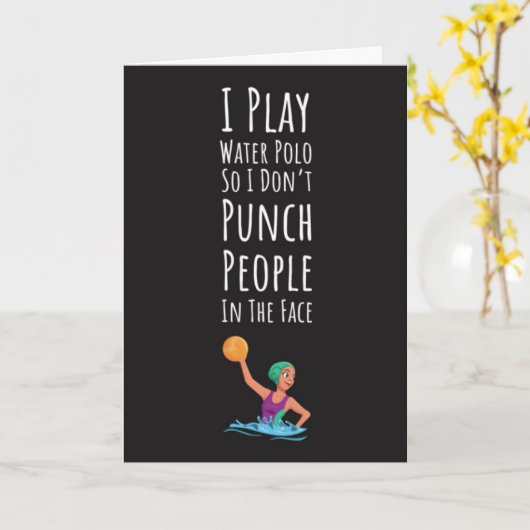 Grappige waterpolo Kaarten voor haar vrouw Humor s (Gele Bloem)