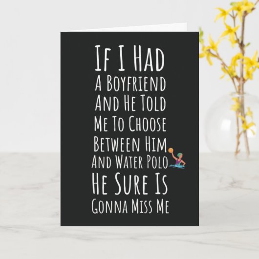 Grappige waterpolo Kaarten voor haar vrouwen meisj (Gele Bloem)