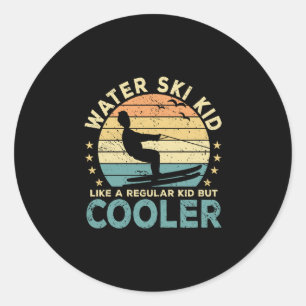 Grappige waterski kind watersporten waterskiën ronde sticker