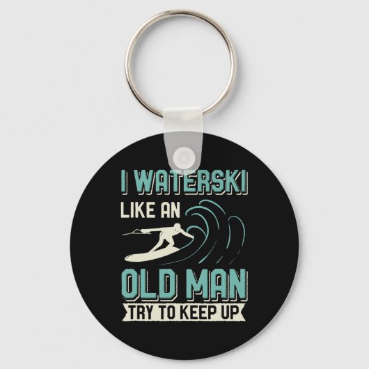 Grappige Waterski Watersportliefhebber Waterskiën Sleutelhanger (Voorkant)