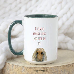 Grappige Waterverf 100% Afghan Hound Custom Dog Na Mok