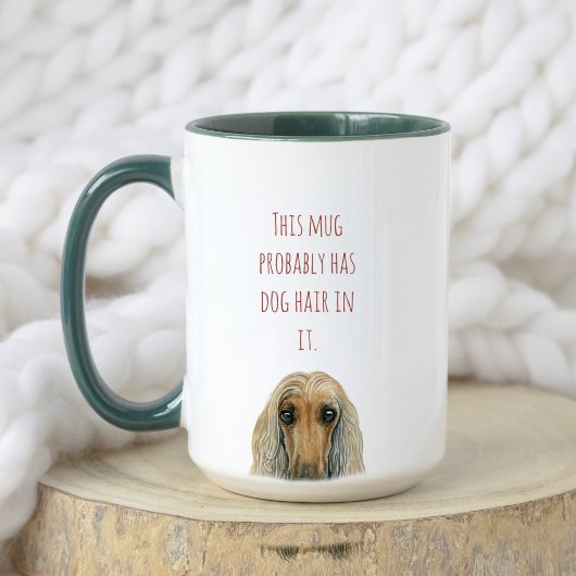 Grappige Waterverf 100% Afghan Hound Custom Dog Na Mok
