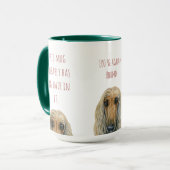 Grappige Waterverf 100% Afghan Hound Custom Dog Na Mok (Voorkant links)