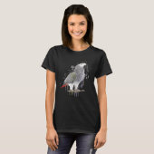 Grappige Waterverf African Grey Parrot Bird Premiu T-shirt (Voorkant volledig)