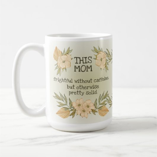 Grappige Waterverf Bloemen Sarcastische zin Moeder Koffiemok (Links)