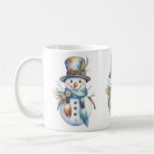 Grappige Waterverf Boho Snowman Kerst Koffiemok (Links)