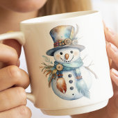 Grappige Waterverf Boho Snowman Kerst Koffiemok