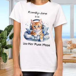 Grappige Waterverf Cat Humor gepersonaliseerd T-shirt