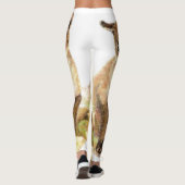 Grappige Waterverf Cub Cougar, Puma, Mountain Lion Leggings (Achterkant)