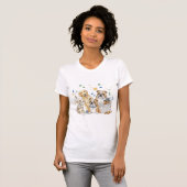 Grappige Waterverf Dog Artists T-shirt (Voorkant volledig)