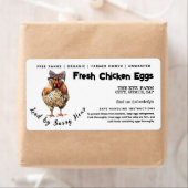 Grappige Waterverf Ei Karton Label (Insitu)