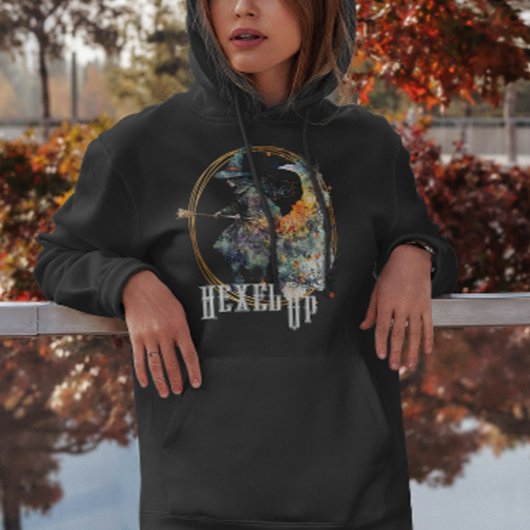 Grappige Waterverf griezelige heksen bezem Hallowe Hoodie