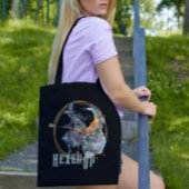 Grappige Waterverf griezelige heksen bezem Hallowe Tote Bag