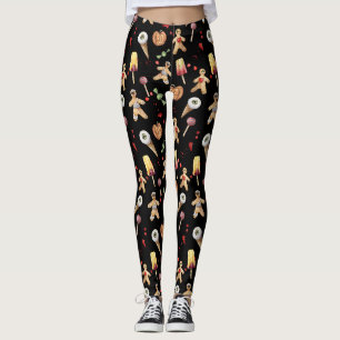 Grappige Waterverf Halloween traktaties Leggings