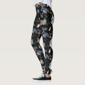 Grappige Waterverf Heksenpompoen Halloween Leggings (Links)