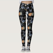 Grappige Waterverf Heksenpompoen Halloween Leggings (Voorkant)