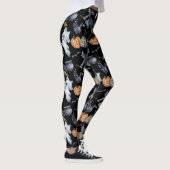Grappige Waterverf Heksenpompoen Halloween Leggings (Rechts)