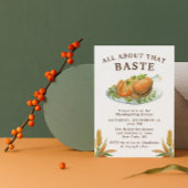 Grappige Waterverf Kalkoen Thanksgiving-diner Kaart