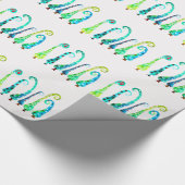 Grappige waterverf kerstbomen cadeaupapier (Hoek)