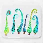 Grappige waterverf kerstbomen muismat (Voorkant)