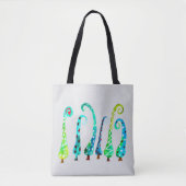 Grappige waterverf kerstbomen tote bag (Voorkant)