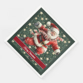 Grappige Waterverf Kerstman Kerstservetten Servet (Hoek)