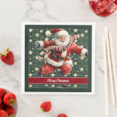 Grappige Waterverf Kerstman Kerstservetten Servet (Insitu)