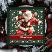 Grappige Waterverf Kerstman Kerstservetten Servet