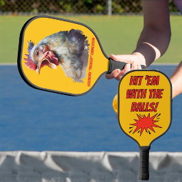 Grappige Waterverf Kip Gepersonaliseerd Pickleball Paddle