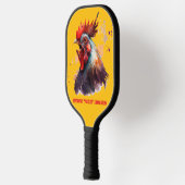 Grappige Waterverf Kip Gepersonaliseerd Pickleball Paddle (Links)