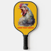 Grappige Waterverf Kip Gepersonaliseerd Pickleball Paddle (Voorkant)