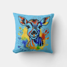 Grappige waterverf kleurrijke antilope