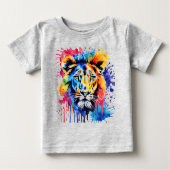 Grappige waterverf kleurrijke leeuw (Voorkant)