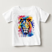 Grappige waterverf kleurrijke leeuw (Voorkant)